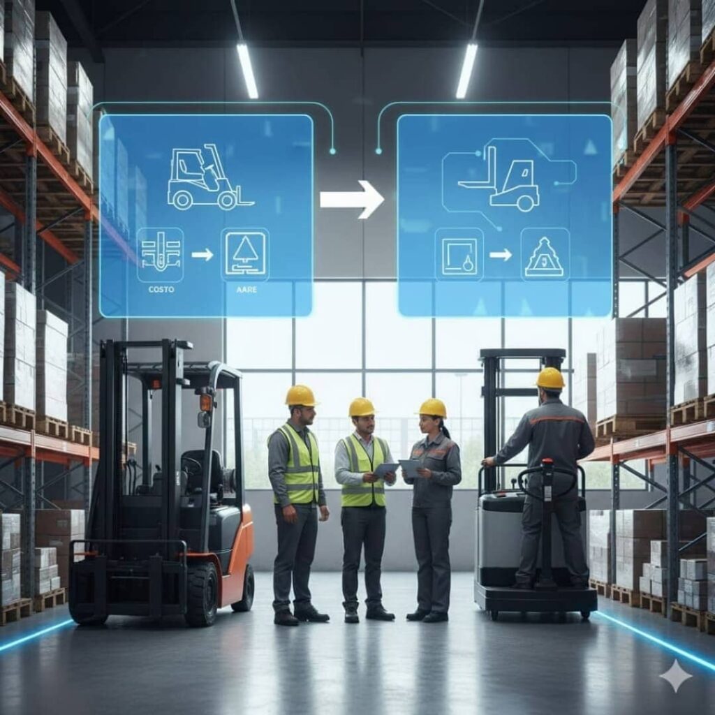 Del Montacargas al Apilador Eléctrico Guía para PYMES Mexicanas para Optimizar Espacio y Costos de Maniobra